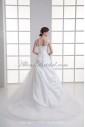 Taffeta Strapless Neckline A-line Floor Length Hamd-made Flowers Wedding Dress