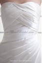 Satin Strapless Neckline A-line Sweep Train Embroidered Wedding Dress