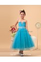 Tulle Sweetheart Tea-Length A-Line Flower Girl Dress with Sequins