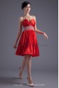 Satin Sweetheart Ball Gown Knee Length Sash and Sequins Cocktail Dress