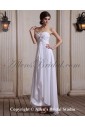 Chiffon Sweetheart Asymmetrical Column Wedding Dress