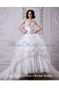Yarn and satin Sweetheart Cathedral Train Ball Gown Wedding Dress