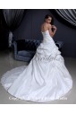 Taffeta Sweetheart Cathedral Train Ball Gown Wedding Dress with