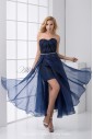 Chiffon Sweetheart Column Ankle-Length Crystals Prom Dress