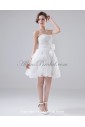 Organza Sweetheart Knee-Length Ball Gown Wedding Dress
