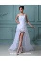 Taffeta and Satin One-Shoulder Asymmetrical A-line Wedding Dress