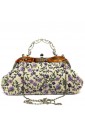 Linen Embroidery Bead Evening Handbag/Clutche H-0999