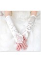 Satin Wedding Bridal Gloves With Applique