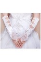 Satin Sequined and Beaded Wedding Bridal Gloves