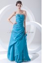 Taffeta Strapless A-line Floor Length Sequins Prom Dress