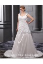 Elegant Sequins Ruffle Straps Court Train Plus Size Wedding Dress