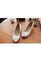 Handmade Lace Flowers Wedding Shoes with Pearls