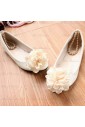 Elegant Wedding Bridal Shoes with Hand-made Flower and Pearl