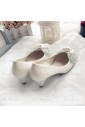 Discount Wedding Bridal Shoes with Bowknot Pearl Rhinestone