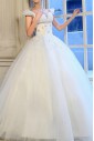 Lace V-neck Ball Gown with Sequins