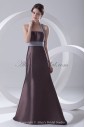 Taffeta Halter A-line Floor-Length Prom Dress