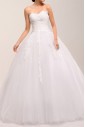 Organza Sweetheart Floor Length Ball Gown with Crystal