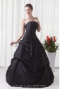 Taffeta Strapless Neckline A-line Floor-Length Prom Dress