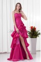 Taffeta Sweetheart A-line Asymmetrical Gathered Ruched Prom Dress