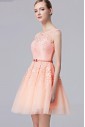 Scoop Cocktail Party / Prom Dress Knee-length with Embroidery