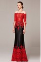 Hollow Out Off-the-shoulder Trumpet / Mermaid Evening Dress with Embroidery