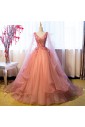 Ball Gown V-neck Evening / Prom Dress with Beading
