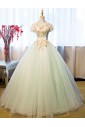 Ball Gown High Neck Evening / Prom Dress with Embroidery