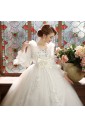 Ball Gown Tulle Wedding Dress with Flower(s)