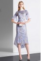 Sheath / Column High Neck Evening / Prom Dress with Embroidery