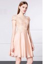 A-line Off-the-shoulder Evening / Prom Dress with Flower(s)