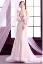 Sheath / Column Scoop Evening / Prom Dress with Flower(s)