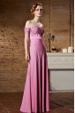 Strapless Floor-length Sleeveless Satin Formal Prom / Evening Dress
