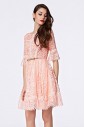 Scoop Short / Mini Half Sleeve Lace Cocktail Party Dress