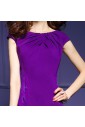 Sheath / Column Knee-length Sleeveless Scoop Ruched Mother of the Bride Dress