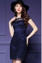 Knee-length Short Sleeve Scoop Sequins,Lace Mother of the Bride Dress