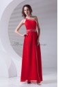 Chiffon Asymmetrical Neckline A-line Floor Length Sequins Prom Dress