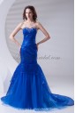 Lace Sweetheart Neckline Mermaid Sweep Train Sequins Prom Dress