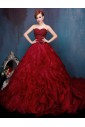 Ball Gown Strapless Organza Prom / Formal Evening Dress with Sequins
