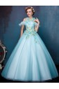 Ball Gown Jewel Tulle Prom / Formal Evening / Quinceanera / Sweet 18 Dress with Beading