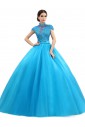 Ball Gown High Neck Prom / Formal Evening Dress with Crystal