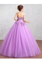 Ball Gown Strapless Organza Prom / Formal Evening / Quinceanera / Sweet 18 Dress with Flower(s)
