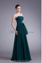 Chiffon Strapless Neckline Floor Length A-line Sash Prom Dress