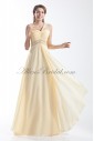 Chiffon One-Shoulder Neckline Floor Length Column Embroidered Prom Dress