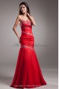 Satin Sweetheart Floor Length Mermaid Embroidered Prom Dress