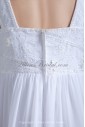 Chiffon Jewel Neckline Floor Length Empire Line Embroidered Wedding Dress