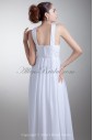 Chiffon Jewel Neckline Floor Length Empire Line Embroidered Wedding Dress